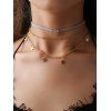 Collier Ras-du-cou Etoile Pendant Superposé - Or 