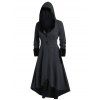 Manteau à Capuche Gothique Long Grande Taille - Noir 1X