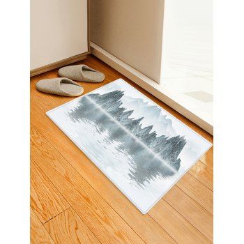 

Landscape Painting Printed Floor Rug, Gray cloud