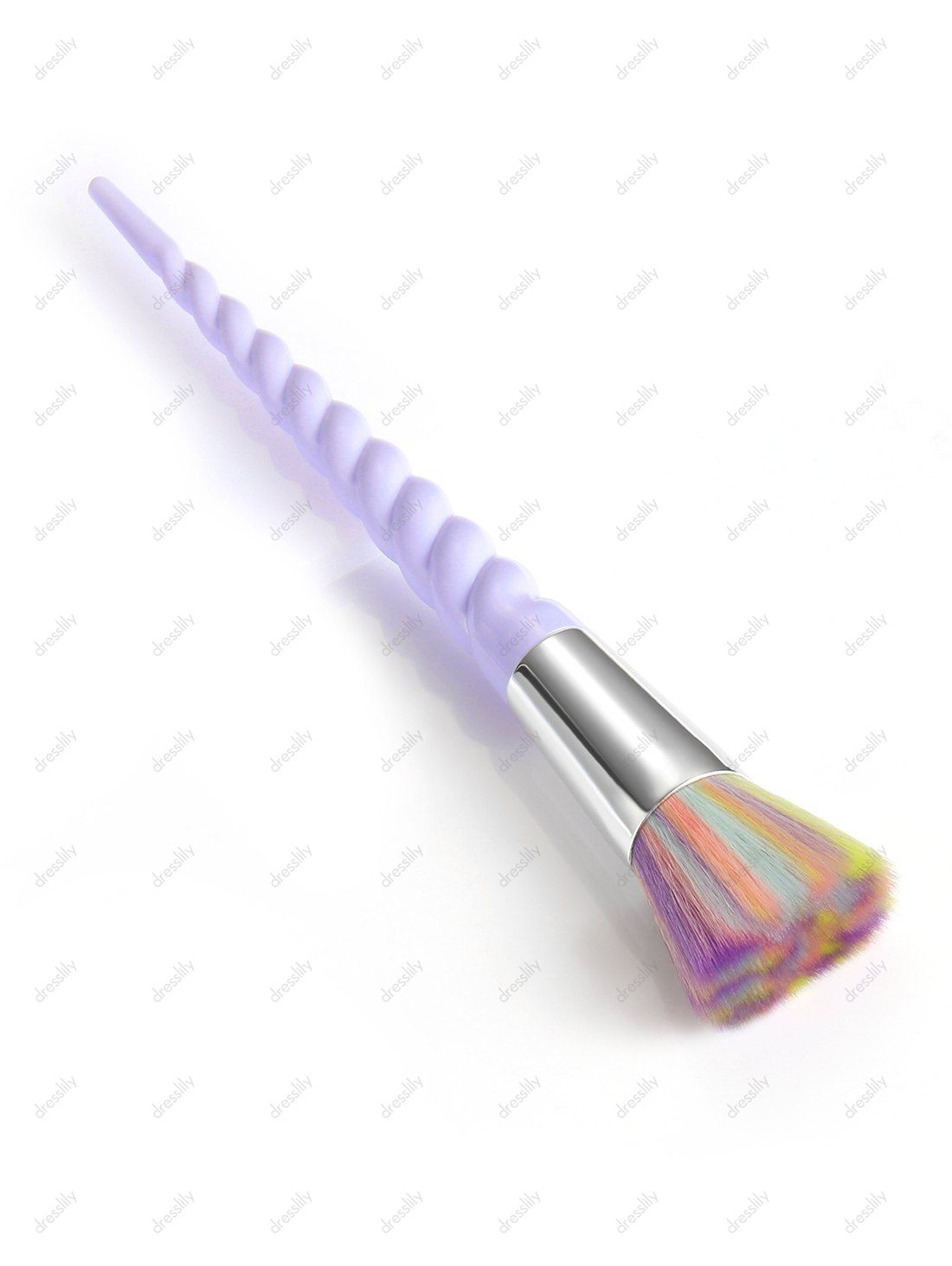 10Pcs Spiral Powder Makeup Brushes - PURPLE 