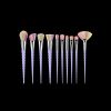 10Pcs Spiral Powder Makeup Brushes - PURPLE 
