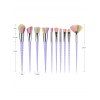 10Pcs Spiral Powder Makeup Brushes - PURPLE 