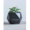 Pot à Plantes Forme Géométrique en Céramique - Noir 1PC