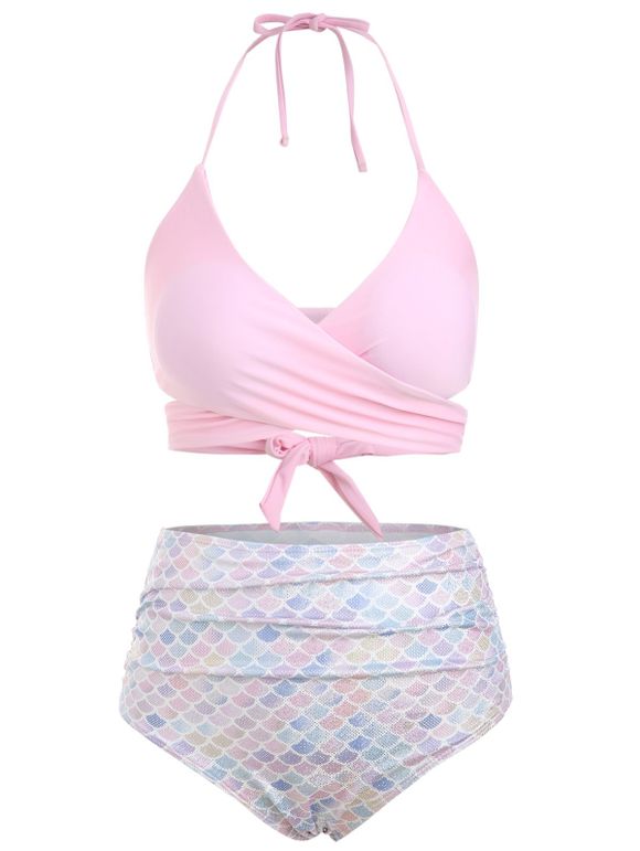 Maillot de Bain Bikini Sirène à Pois - Rose XL