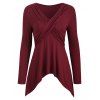 T-shirt Asymétrique Plongeant en Couleur Unie - Brique Réfractaire XL