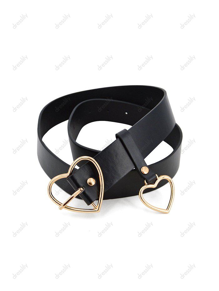 Heart Shape Decoration Waist Belt - GOLD 