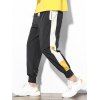 Pantalon de Jogging Décontracté Applique Panneau en Blocs de Couleurs - Noir S