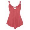 Haut Asymétrique à Bretelle Croisé de Grande Taille - Corail Léger 4X
