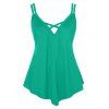 Haut Asymétrique à Bretelle Croisé de Grande Taille - Bleu Vert Ara L