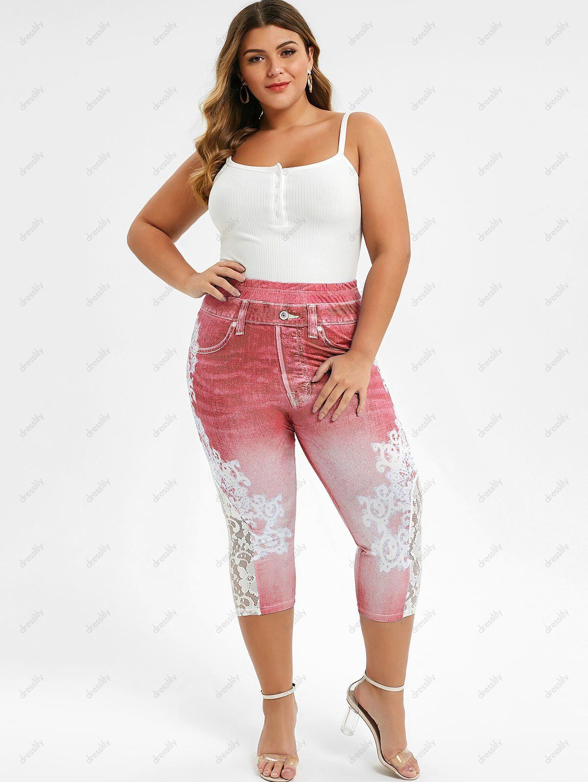 printed capri pants