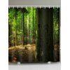 Rideau de Douche Imperméable Forêt et Arbre Imprimés pour Salle de Bain - multicolor W71 X L71 INCH