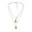 Shell Conch Faux Pearl Layered Necklace - GOLD 