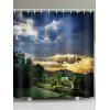 Rideau de Douche Forêt sous Soleil Imprimée pour Salle de Bain - multicolor W71 X L79 INCH