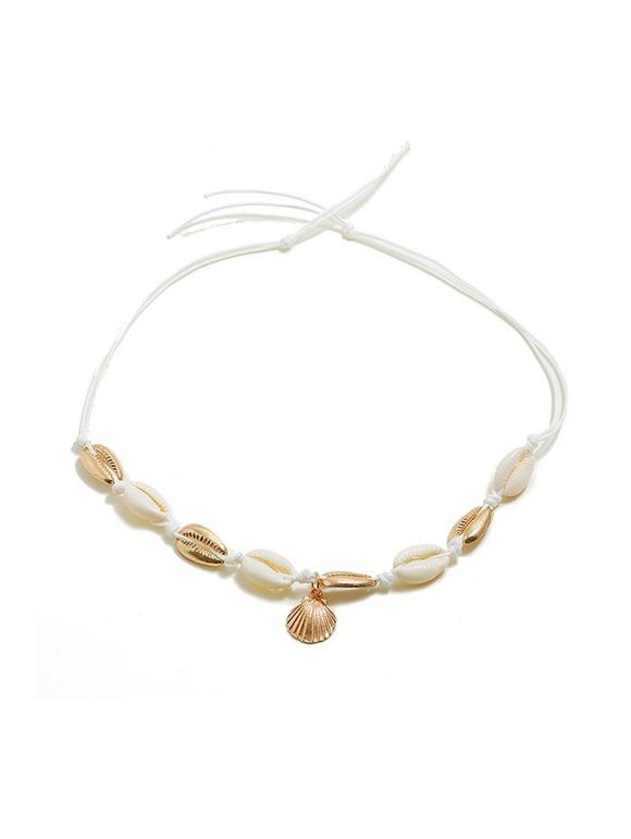 Shell Charm Rope Necklace - GOLD 