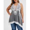 Débardeur Tunique Panneau Applique au Dos Nageur de Grande Taille - Gris L
