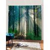 Rideau de Fenêtre Motif de Forêt et Lumière de Soleil Imprimés 2 Panneaux - multicolor W28 X L39 INCH X 2PCS