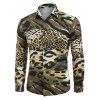 Chemise Décontractée Boutonnée Guépard Imprimé - multicolor 2XL