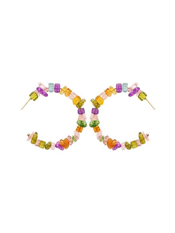 Boucles d'Oreilles Perles Simples au Crochet - ACU Camouflage 
