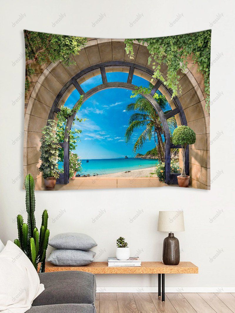 Photo Gallery Seaside Arch Print Tapestry Wall Hanging