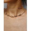 Cowrie Shell Collarbone Chain Choker Necklace - GOLD 