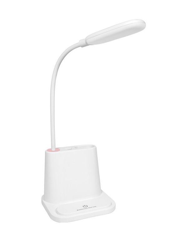 Lampe de lecture à LED avec port USB pour stylo - Blanc 