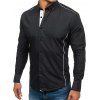 Chemise Décontractée en Couleur Jointive à Manches Longues - Noir XL