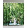 Rideau de Douche Imperméable Forêt et Bambou Imprimés pour Salle de Bain - multicolor W59 X L71 INCH