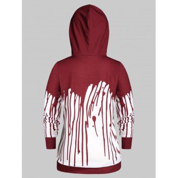 

Plus Size Two Tone Tunic Hoodie, Multicolor