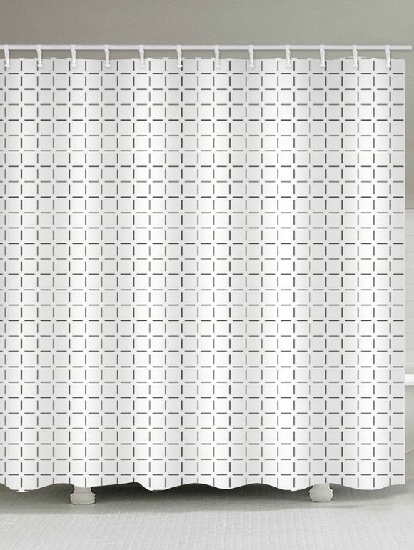 Rideau de Douche Imperméable Géométrique Carré Imprimé - multicolor B 180*200CM