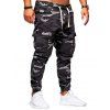 Pantalon de Jogging Camouflage Imprimé avec Poche - Gris 2XL