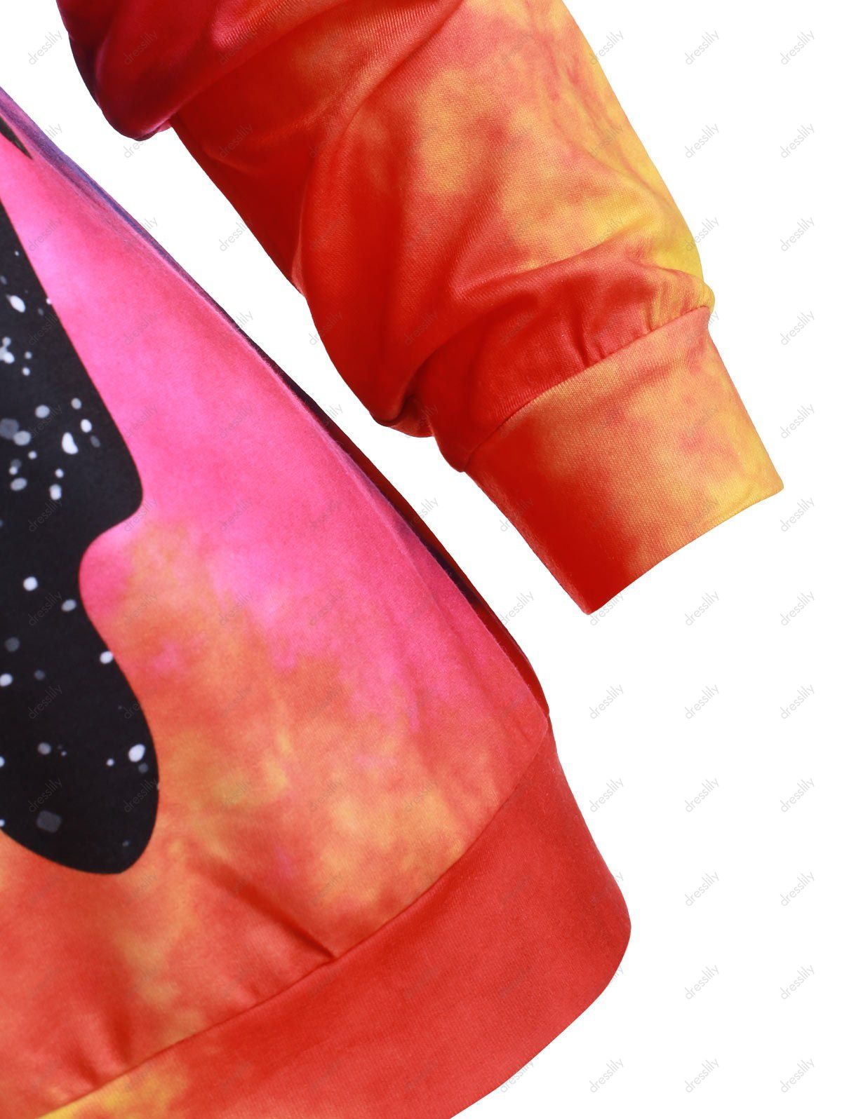 tie dye starry sky drawstring hoodie