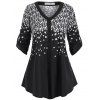 Haut Boutonnée à Pois de Grande Taille - Noir L