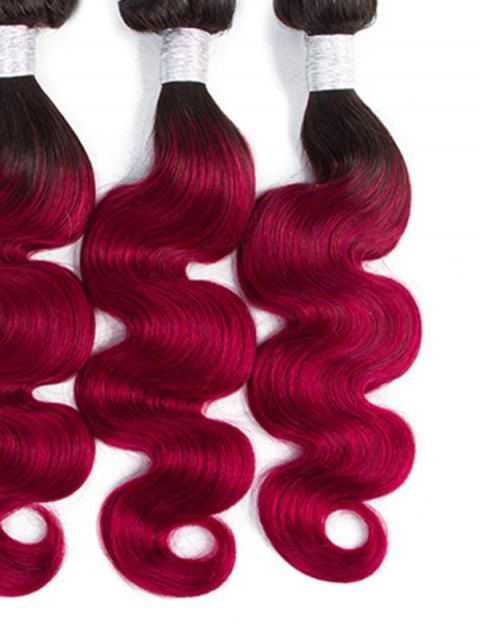 26 Off 2019 Human Remy Body Wave Ombre Hair Weft In Multicolor E
