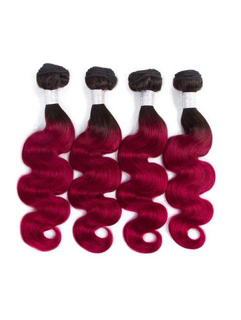 26 Off 2019 Human Remy Body Wave Ombre Hair Weft In Multicolor E