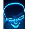 Masque de crâne incandescent à visage plein d'Halloween Cosplay - Bleu Cobalt 