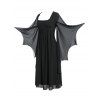 Maxi Robe Manches en Cloche Grande-Taille - Noir 5X