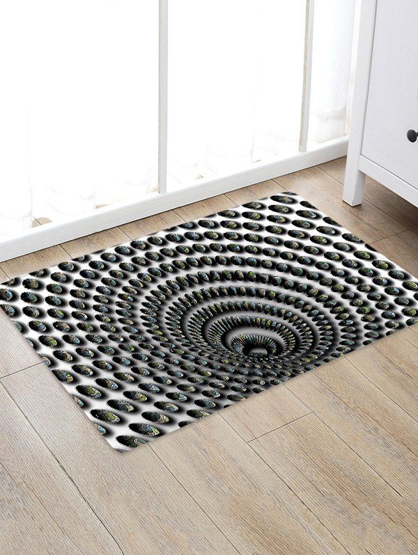 [33 OFF] 2021 3D Whirlpool Pattern Printed Floor Mat In Multicolor D DressLily