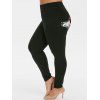 Legging d'Halloween Main Squelette Grande Taille - Noir 1X