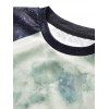 Sweat-shirt Galaxie Peinture et Lune Imprimés à Col Rond - Bleu M