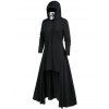 T-shirt grande taille à capuche et taille basse - Noir 3X
