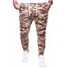 Pantalon de Jogging Camouflage Imprimé avec Fausse Poche - Kaki L