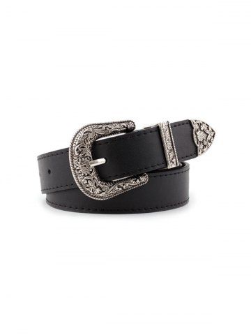 Vintage PU Leather Engraved Belt