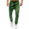 Pantalon de Jogging Plissé Design à Cordon - Vert Armée XL