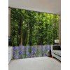 Rideau de Fenêtre Forêt et Lavande Imprimés 2 Panneaux - multicolor W28 X L39 INCH X 2PCS