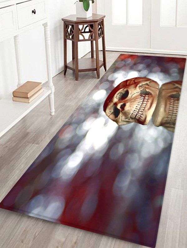 3d Halloween Skull Pattern Printed Floor Mat