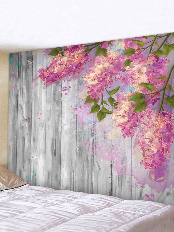 Tapisserie Murale 3D Fleurie Peinture Numérique Imprimée - multicolor W71 X L71 INCH