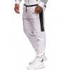 Pantalon de Jogging Décontracté Contrasté à Côté - Blanc 2XL