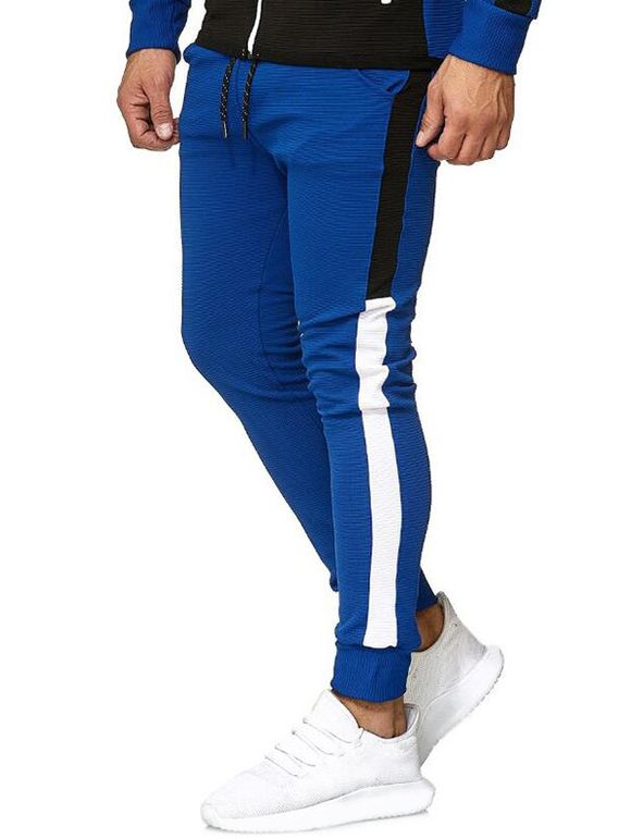Pantalon de Joggong Décontracté en Blocs de Couleurs - Bleu 2XL