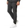 Pantalon de Jogging Décontracté Contrasté à Côté - Gris Foncé XL
