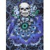 Skull Floral Print Casual Hoodie - BLACK S